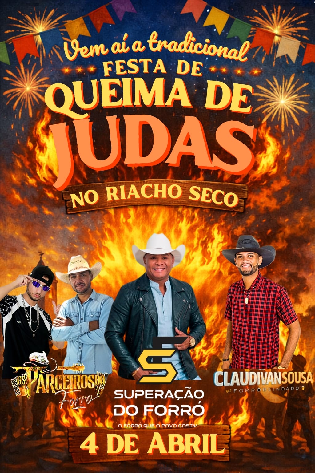 Tradicional Queima de Judas em Riacho Seco