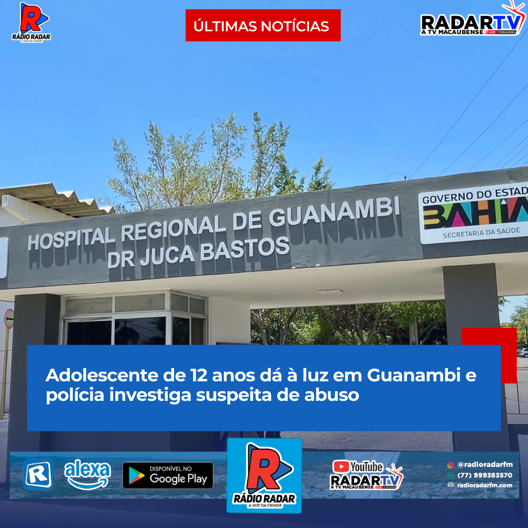 Adolescente de 12 anos dá à luz em Guanambi e polícia investiga suspeita de abuso