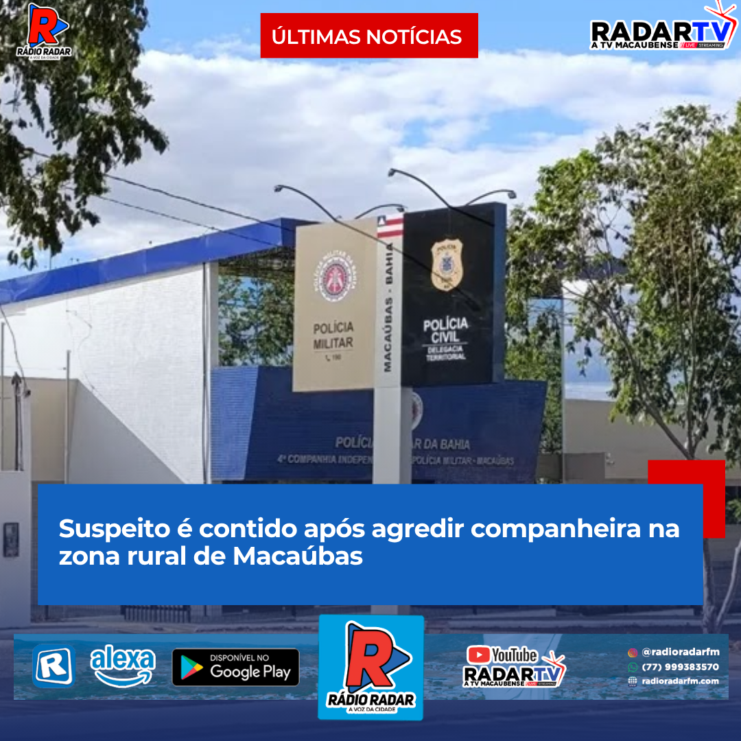 Suspeito é contido após agredir companheira na zona rural de Macaúbas