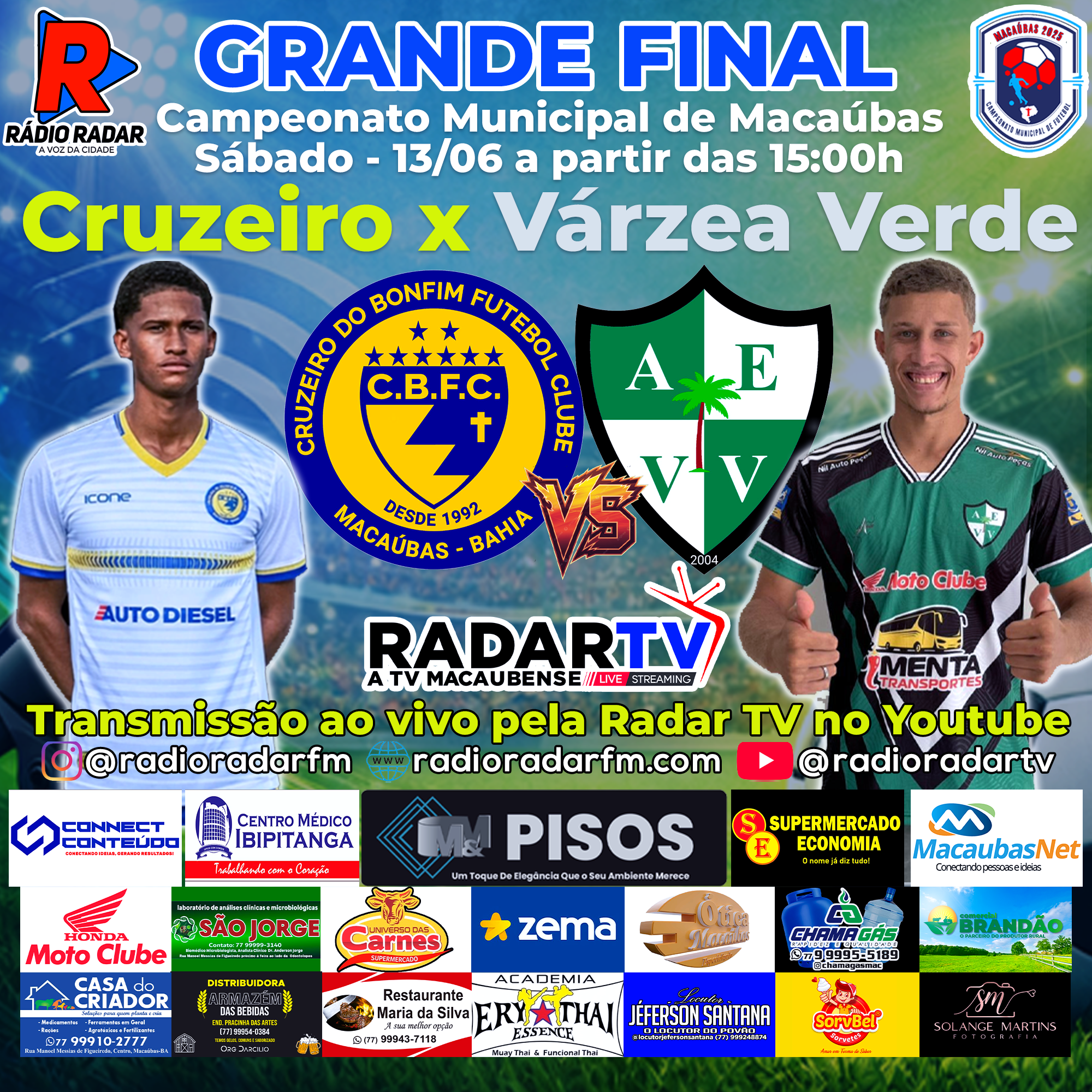 HEPTACAMPEONATO OU TÍTULO INÉDITO? Grande final do Campeonato Municipal de Macaúbas acontece neste sábado (13)