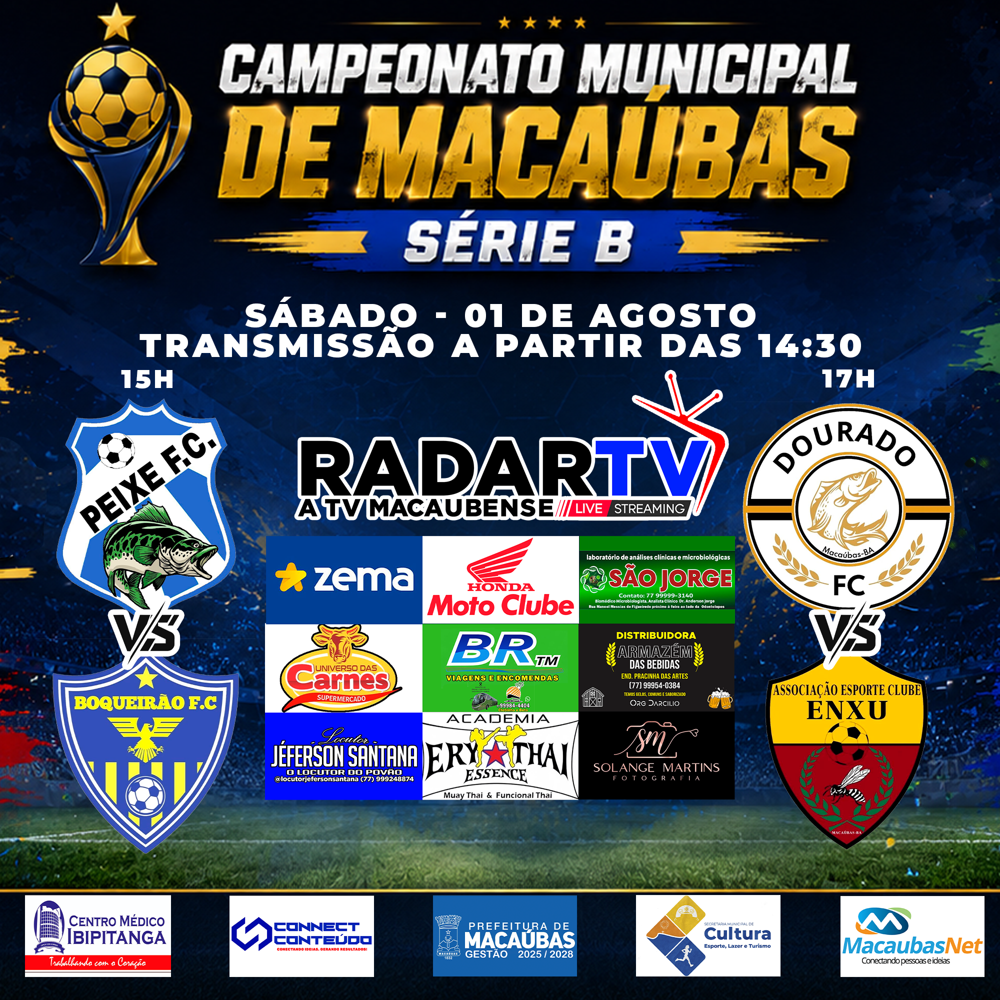 Série B: Grupo C estreia neste sábado com dois confrontos que prometem agitar o Campeonato Municipal de Macaúbas