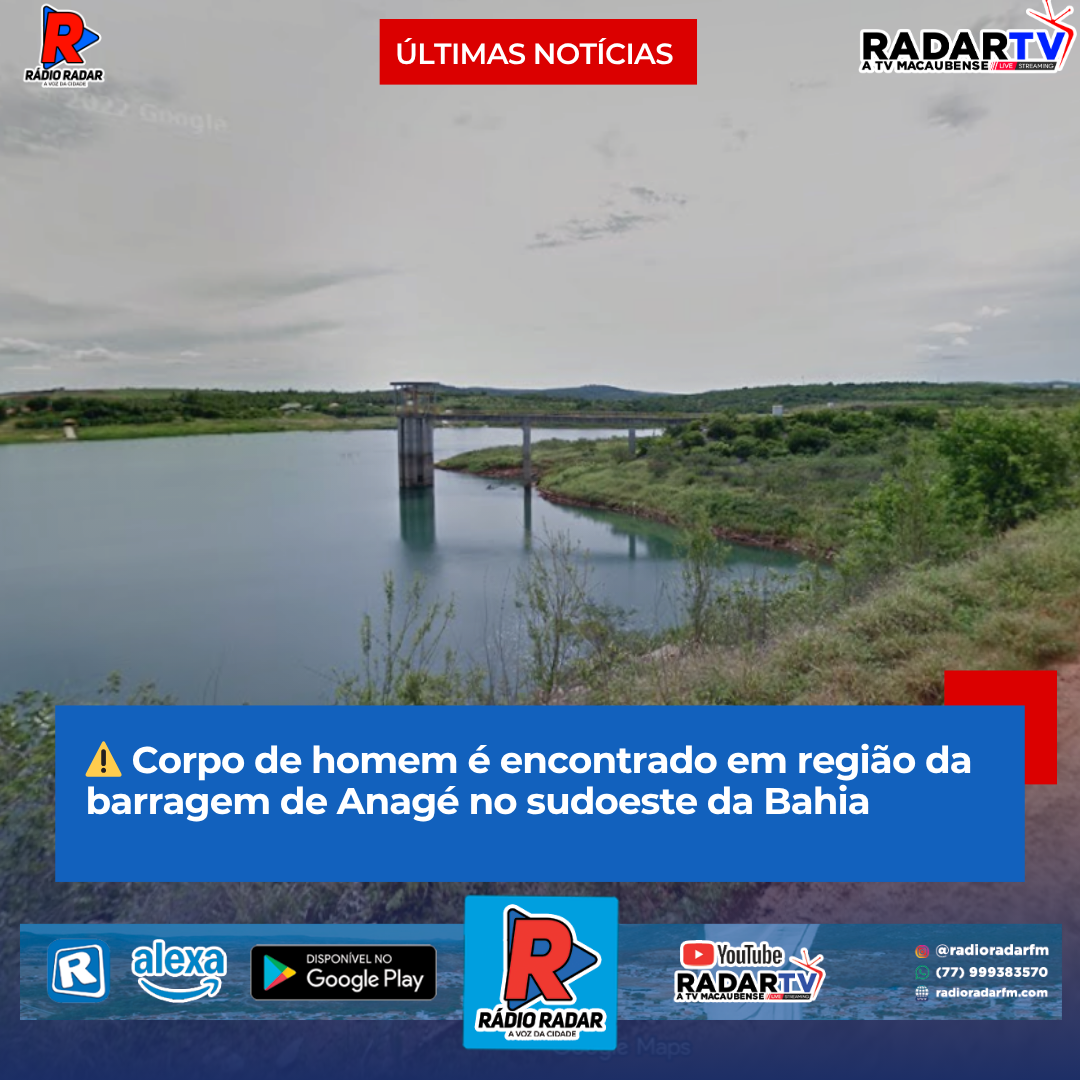 ⚠️ Corpo de homem é encontrado em região da barragem de Anagé no sudoeste da Bahia