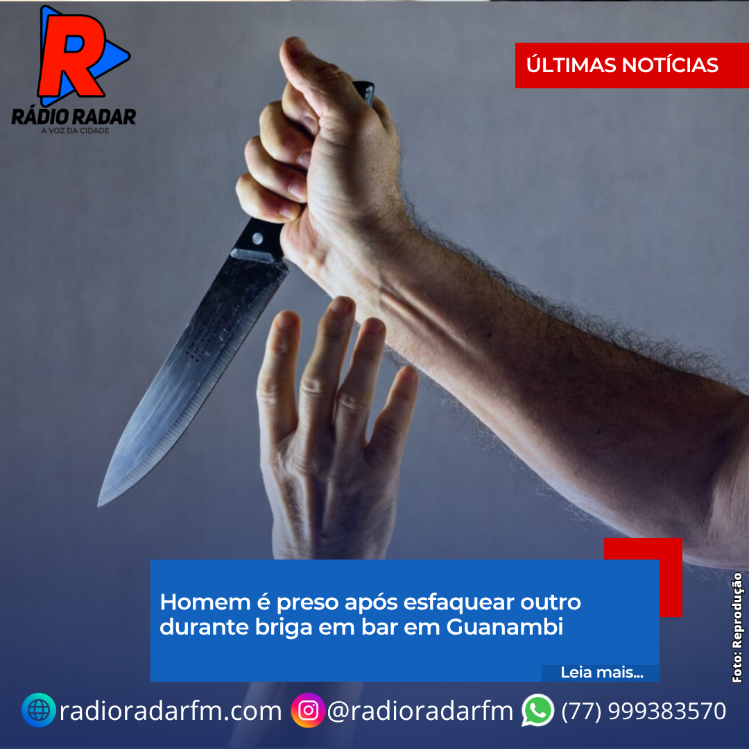 Homem é preso após esfaquear outro durante briga em bar em Guanambi