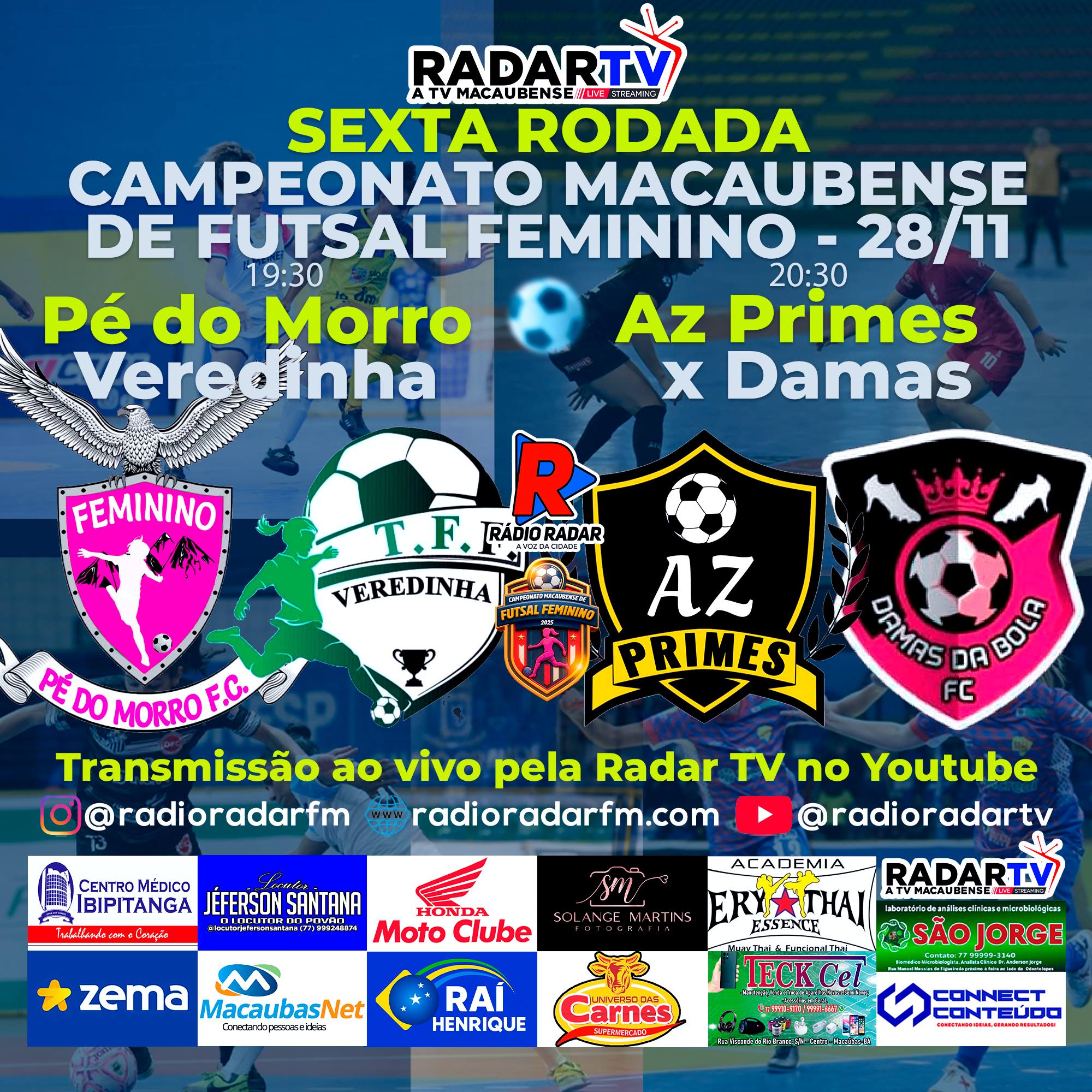 Grupo B entra em quadra nesta sexta para decisão da 6ª rodada do Campeonato Macaubense de Futsal Feminino