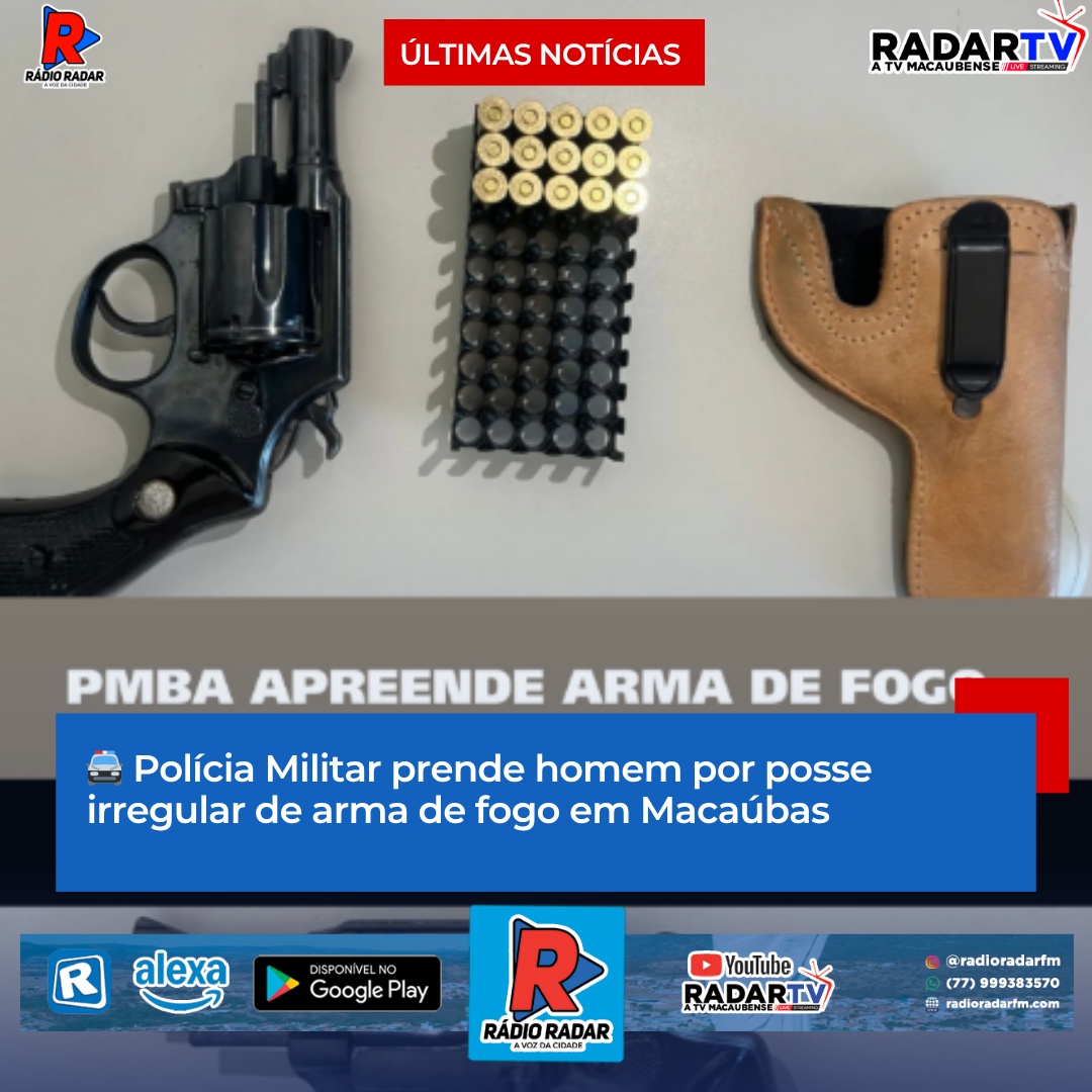 🚔 Polícia Militar prende homem por posse irregular de arma de fogo em Macaúbas