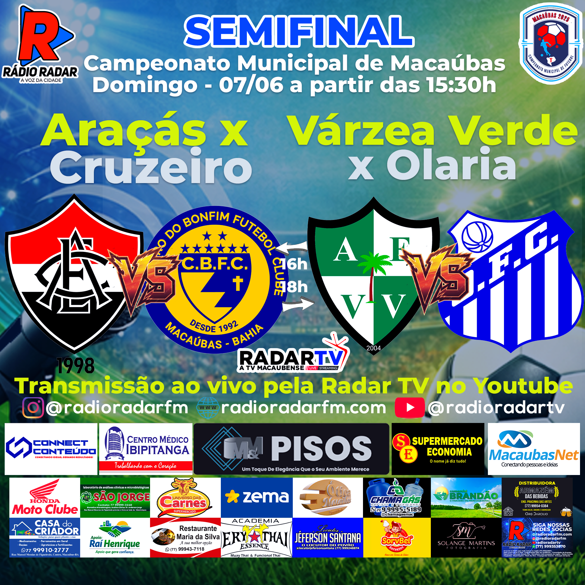 É HORA DA VERDADE! Semifinais do Campeonato Municipal de Macaúbas prometem emoção e grandes confrontos