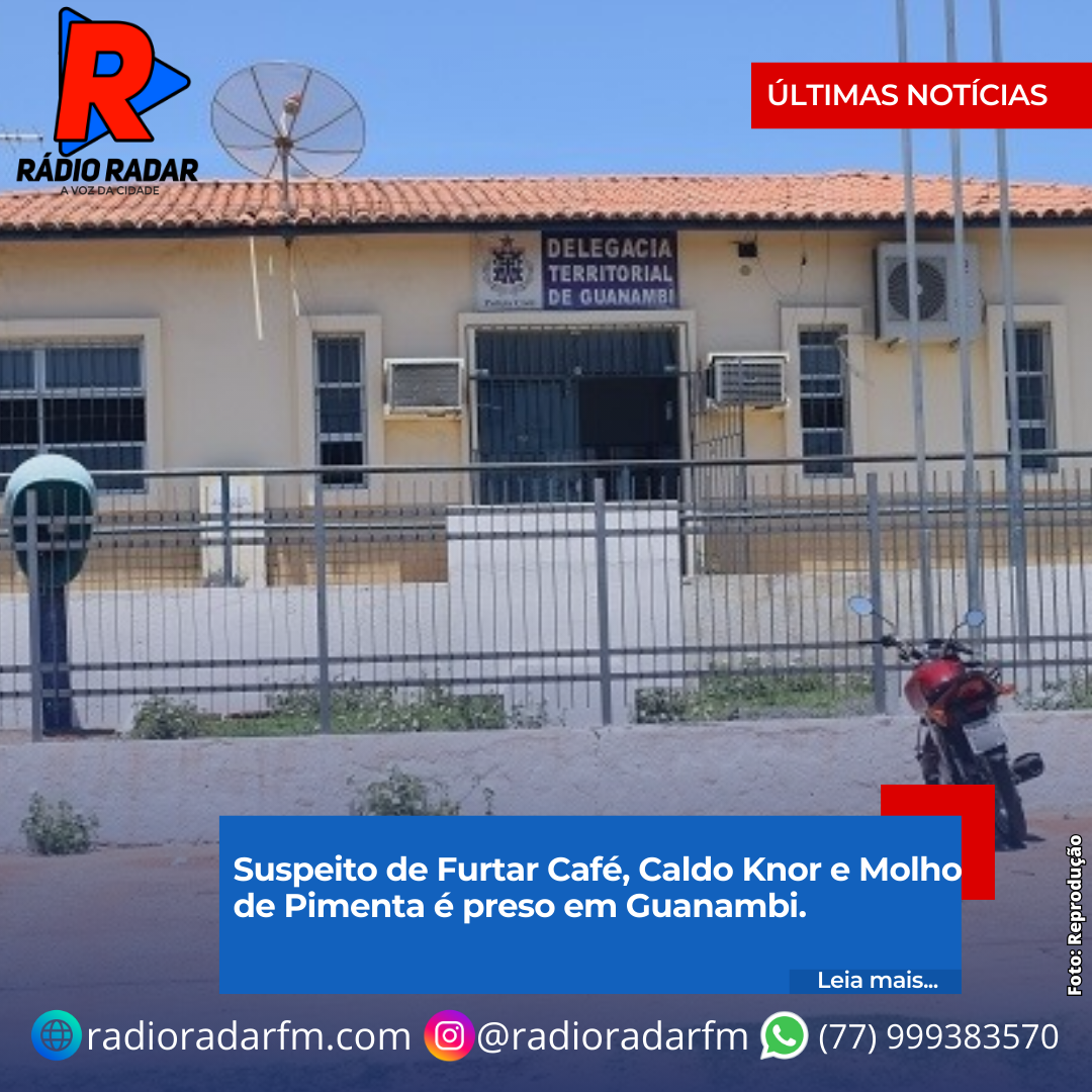 Suspeito de Furtar Café, Caldo Knor e Molho de Pimenta é preso em Guanambi.