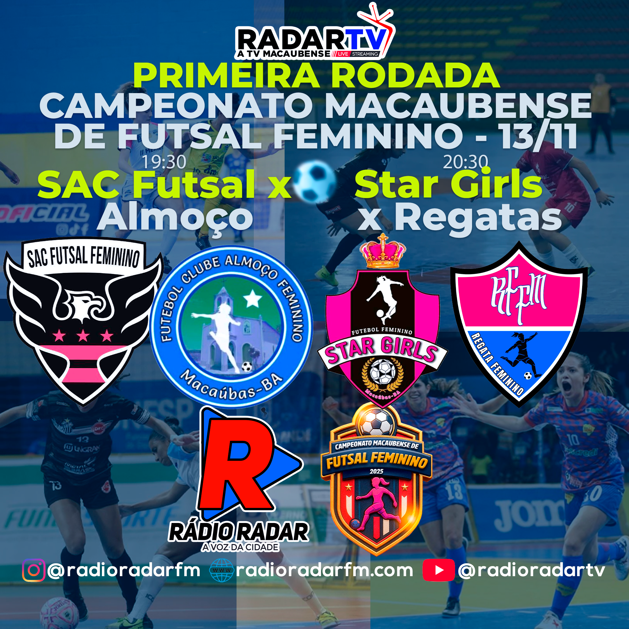 Começa hoje o Campeonato Macaubense de Futsal Feminino no Ginásio Kidão
