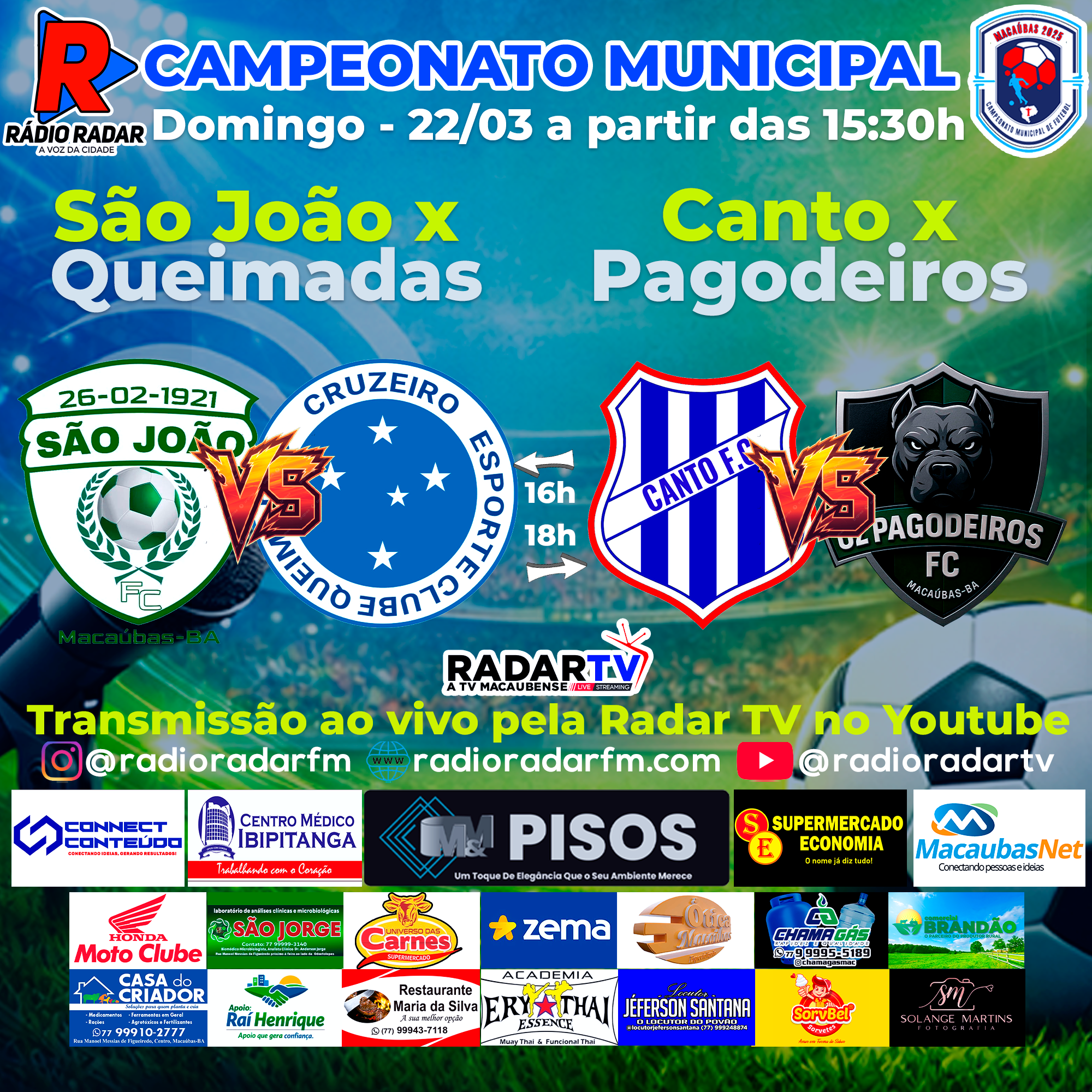 DOMINGO TEM DECISÃO PELO GRUPO A E INÍCIO DA TERCEIRA RODADA NO MACAUBENSE