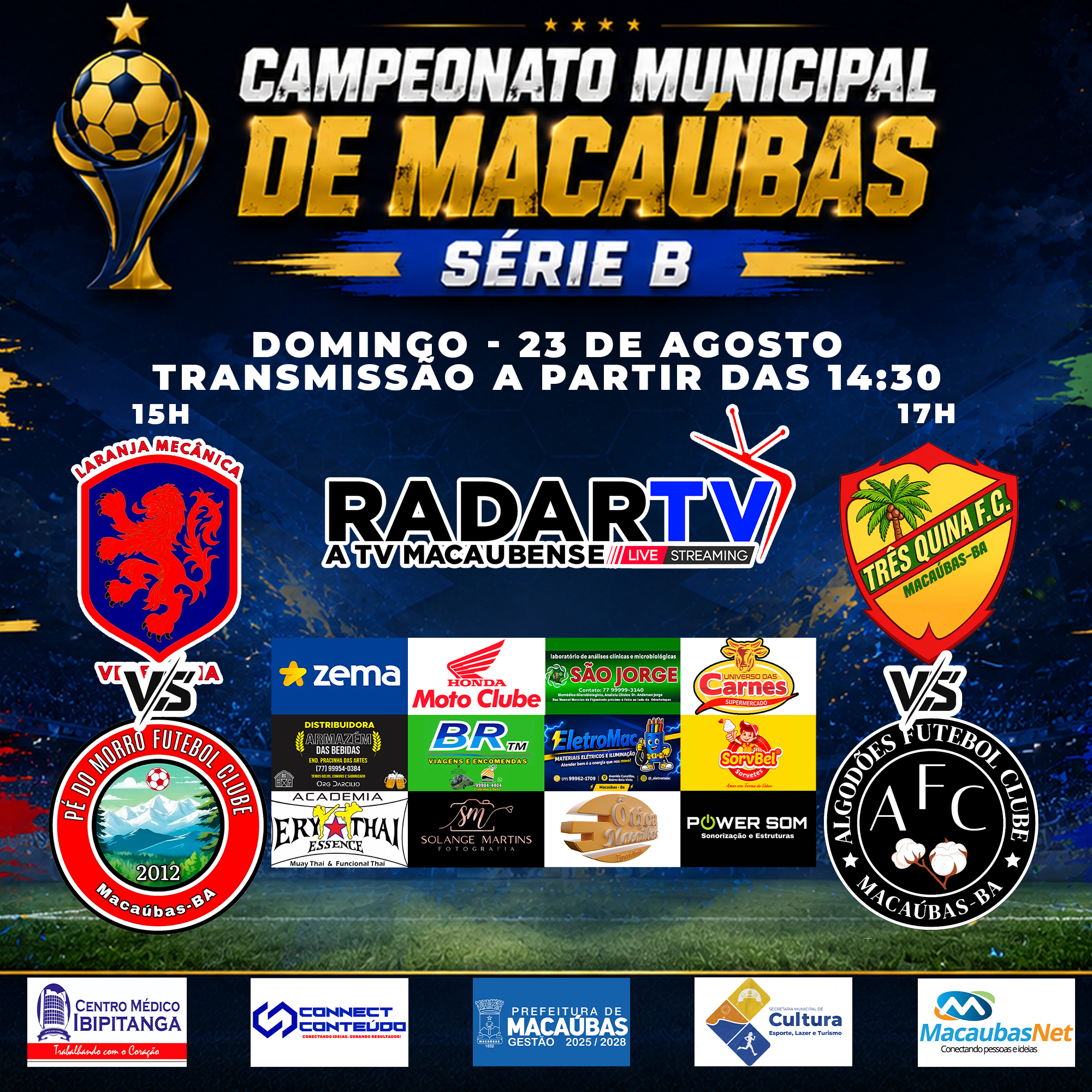 É HORA DA VERDADE! GRUPO B TERÁ DOMINGO DE MUITA EMOÇÃO NO CAMPEONATO MUNICIPAL DE MACAÚBAS