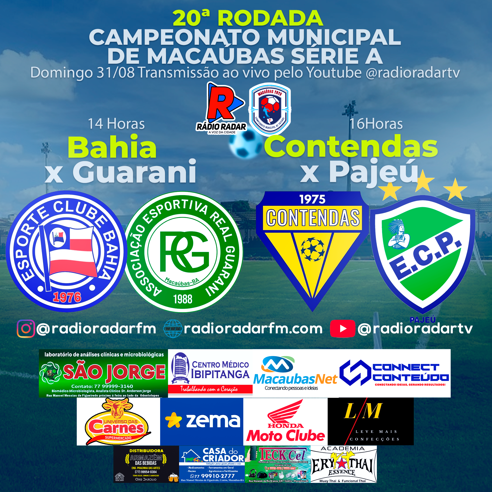 20ª Rodada Define Último Classificado do Grupo 4 para as Quartas da Série A do Campeonato Municipal de Macaúbas