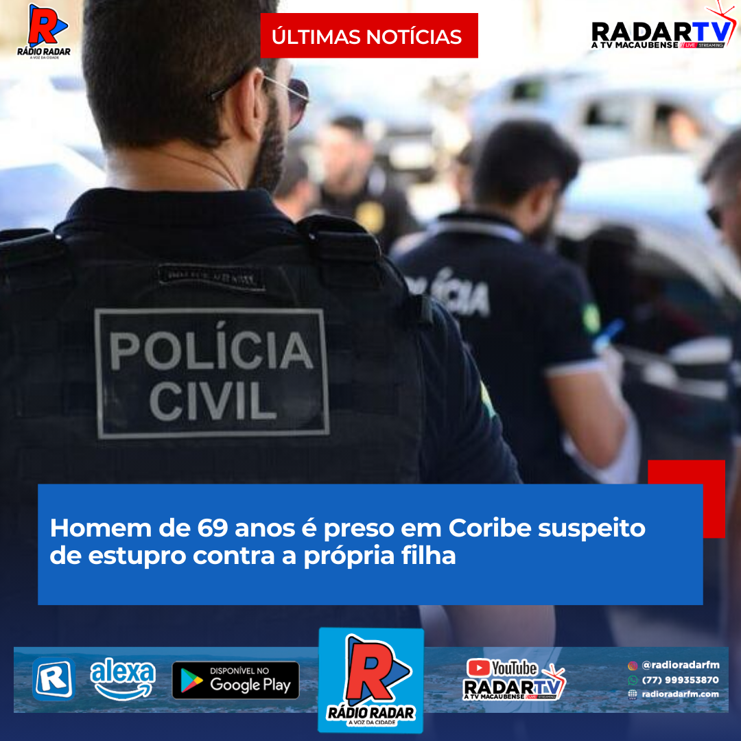 Homem de 69 anos é preso em Coribe suspeito de estupro contra a própria filha