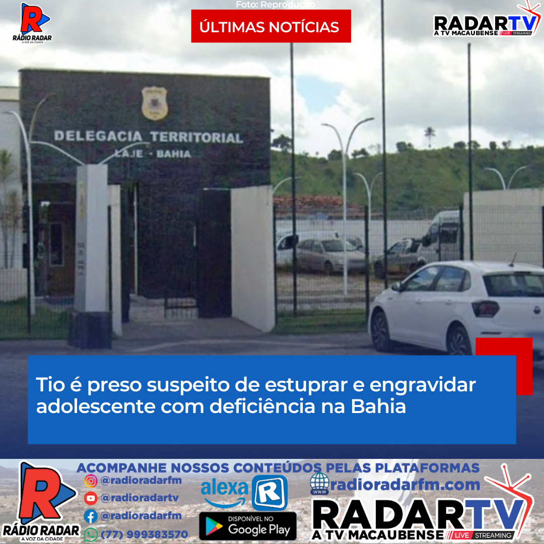 Tio é preso suspeito de estuprar e engravidar adolescente com deficiência na Bahia