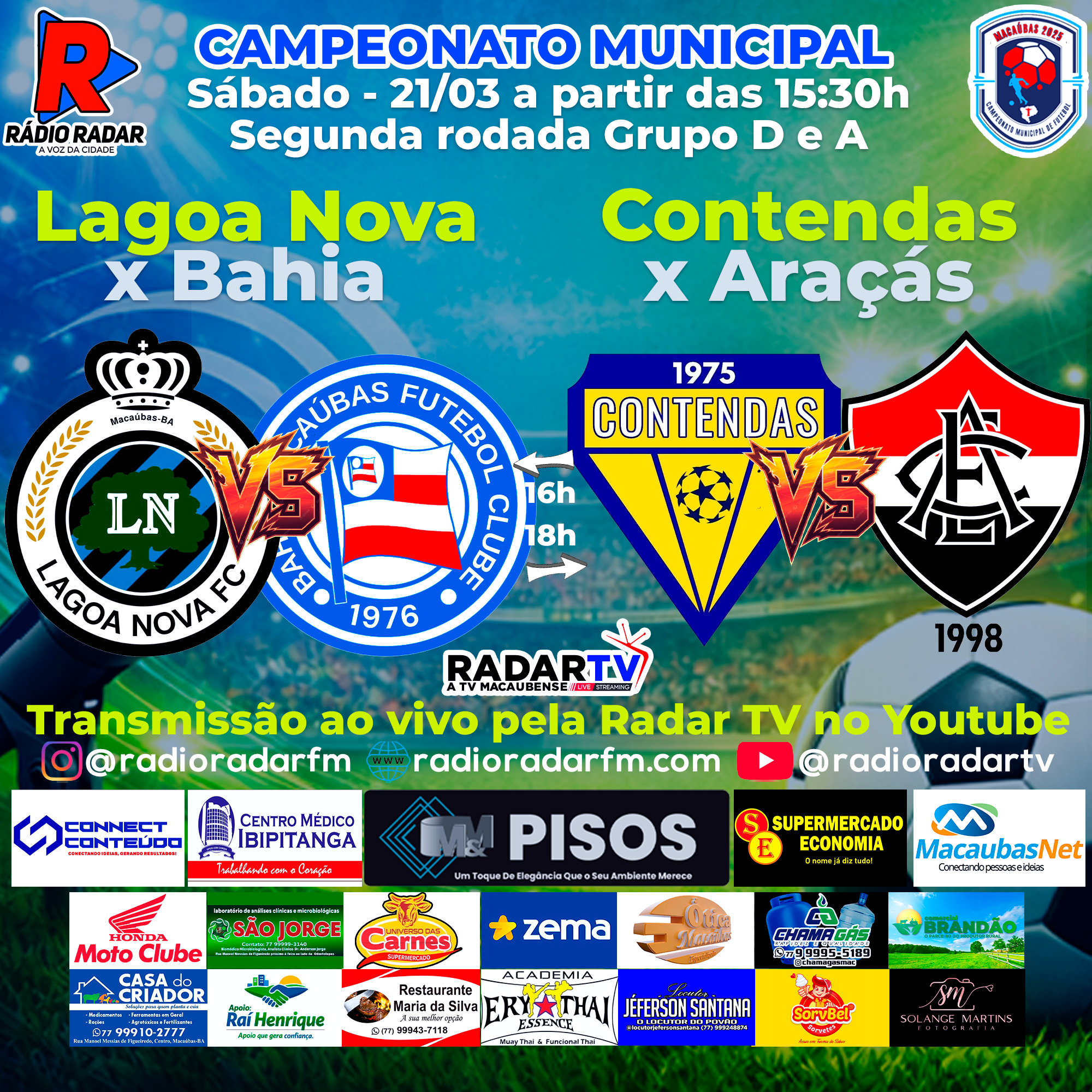 SÁBADO TEM RODADA DUPLA COM JOGOS DECISIVOS NOS GRUPOS A E D DO MACAUBENSE