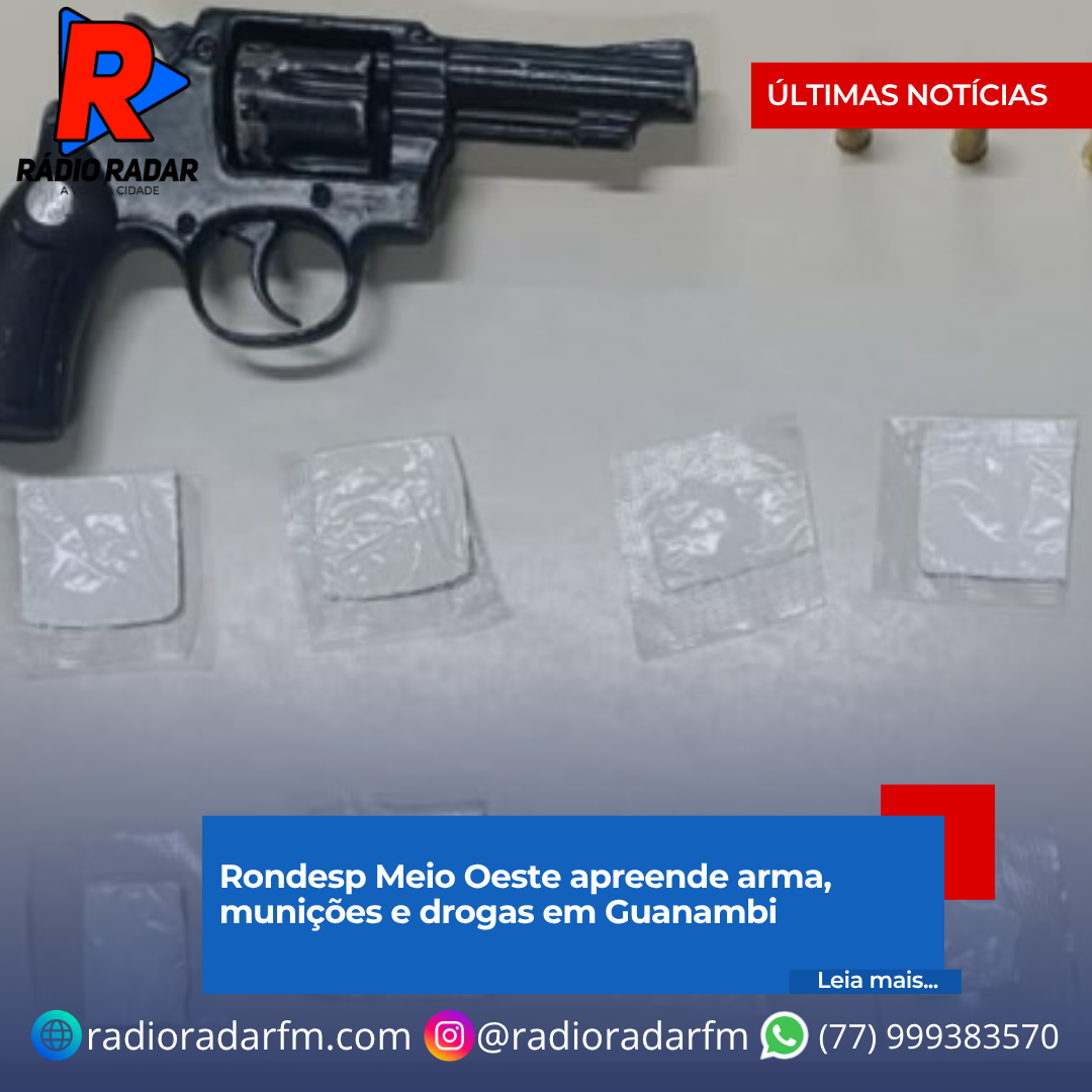 Rondesp Meio Oeste apreende arma, munições e drogas em Guanambi