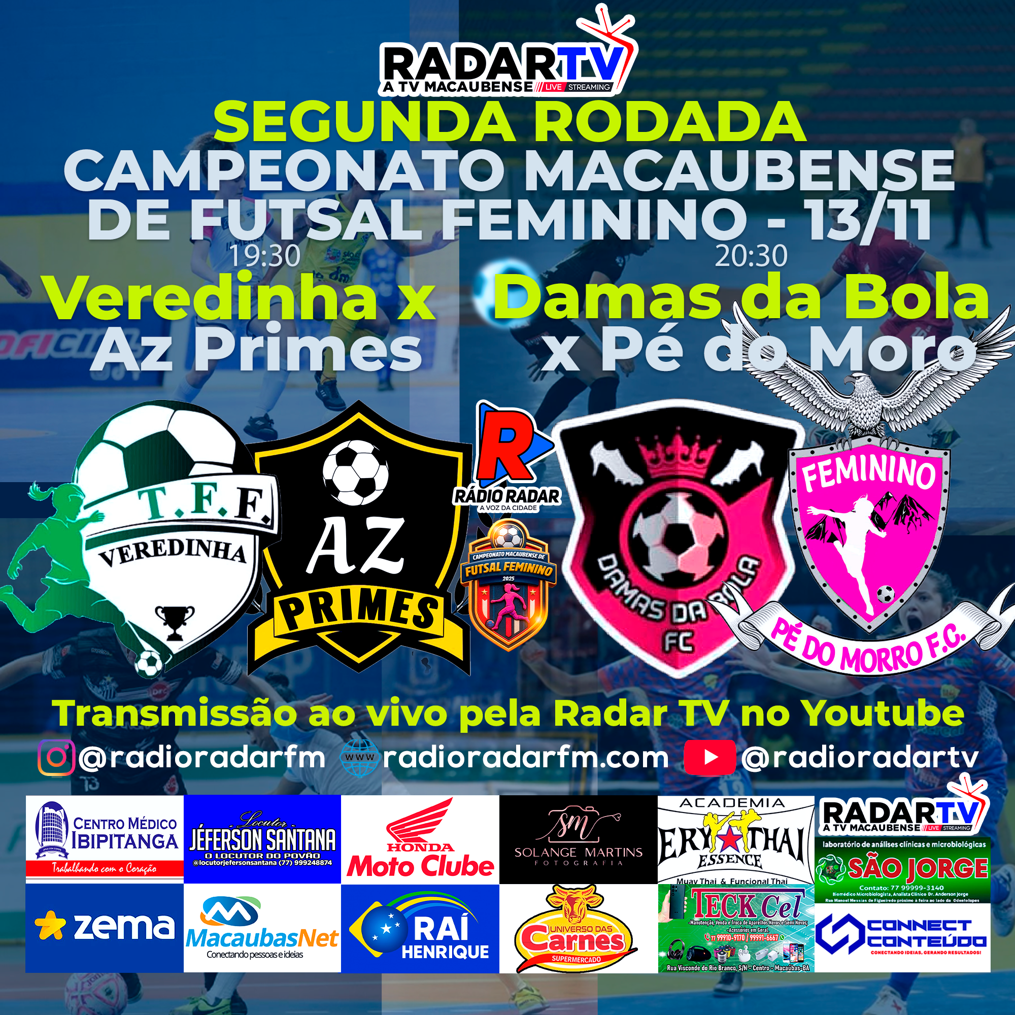 SEGUNDA RODADA DO CAMPEONATO MACAUBENSE DE FUTSAL FEMININO AGITA O GINÁSIO KIDÃO NESTA SEXTA-FEIRA (14)
