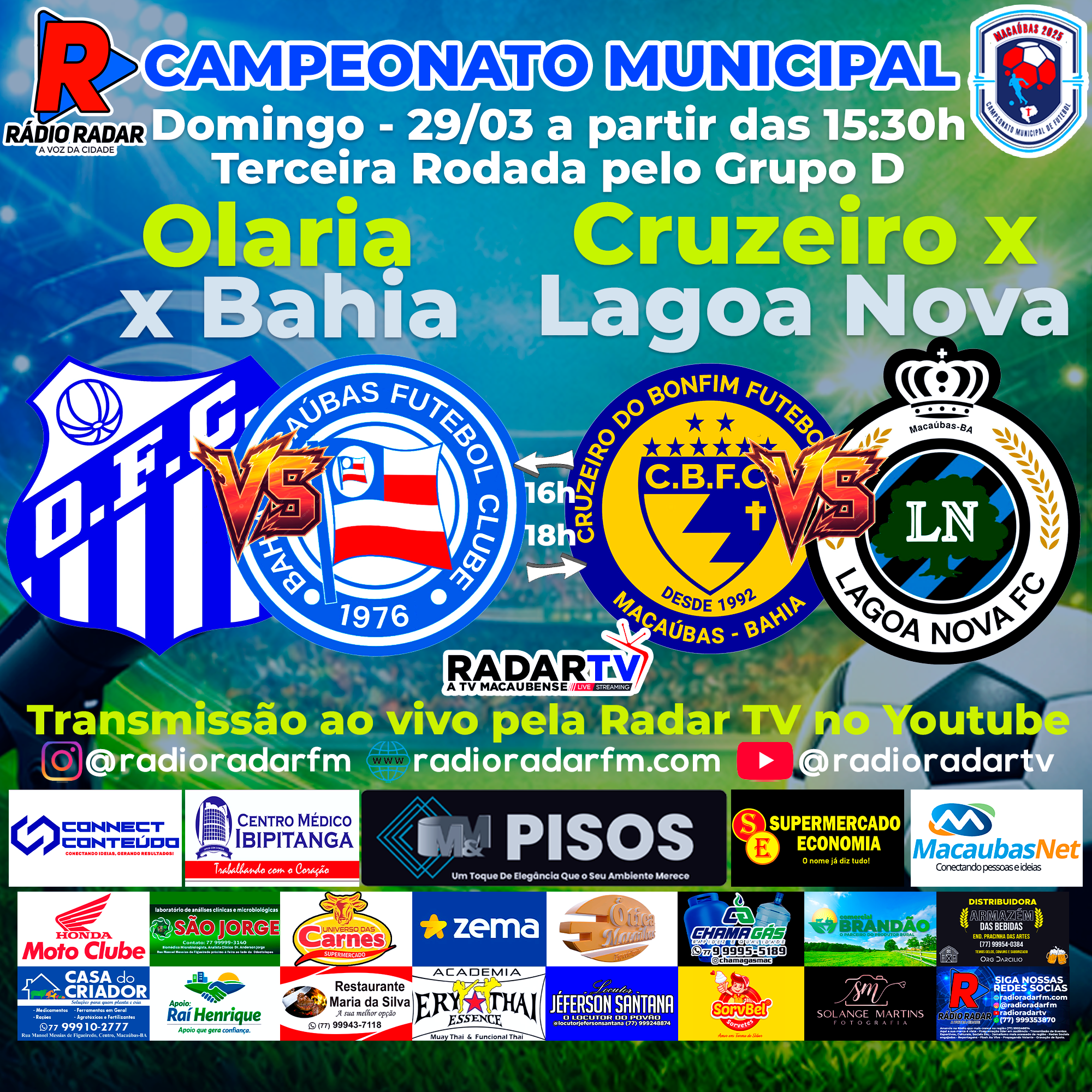 Grupo D pode ter primeiro classificado neste domingo (29) no Macaubense 2026