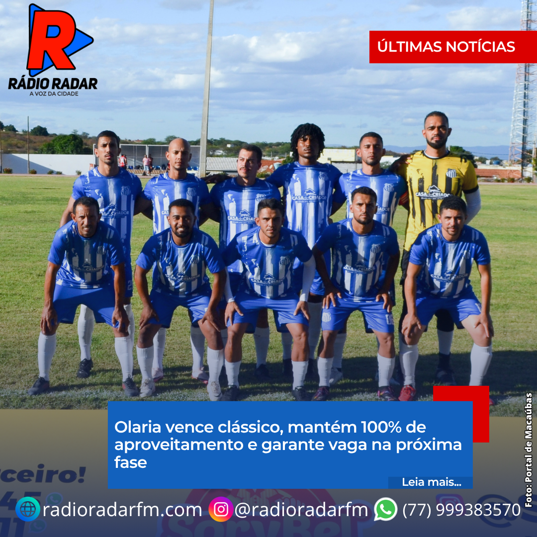 Olaria vence clássico, mantém 100% de aproveitamento e garante vaga na próxima fase
