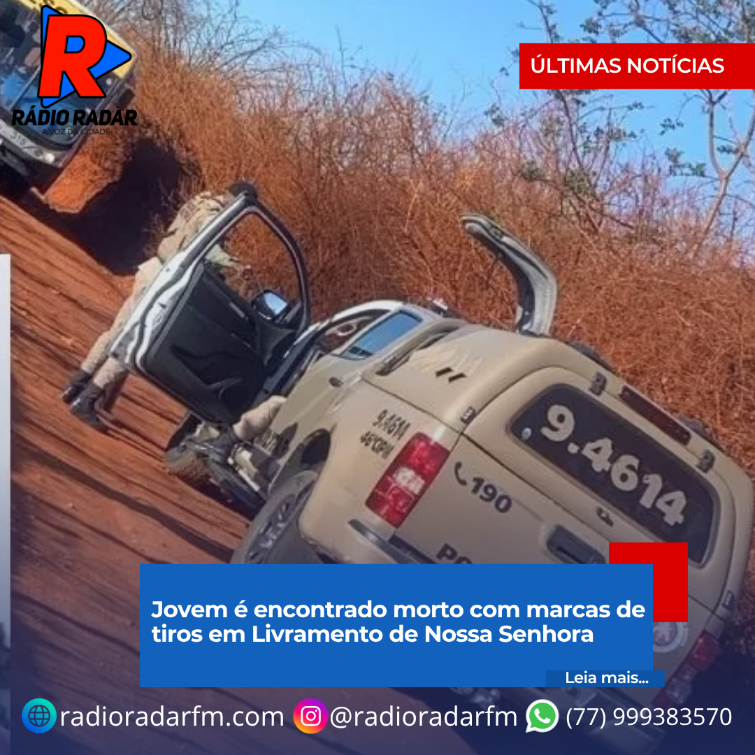 Jovem é encontrado morto com marcas de tiros em Livramento de Nossa Senhora