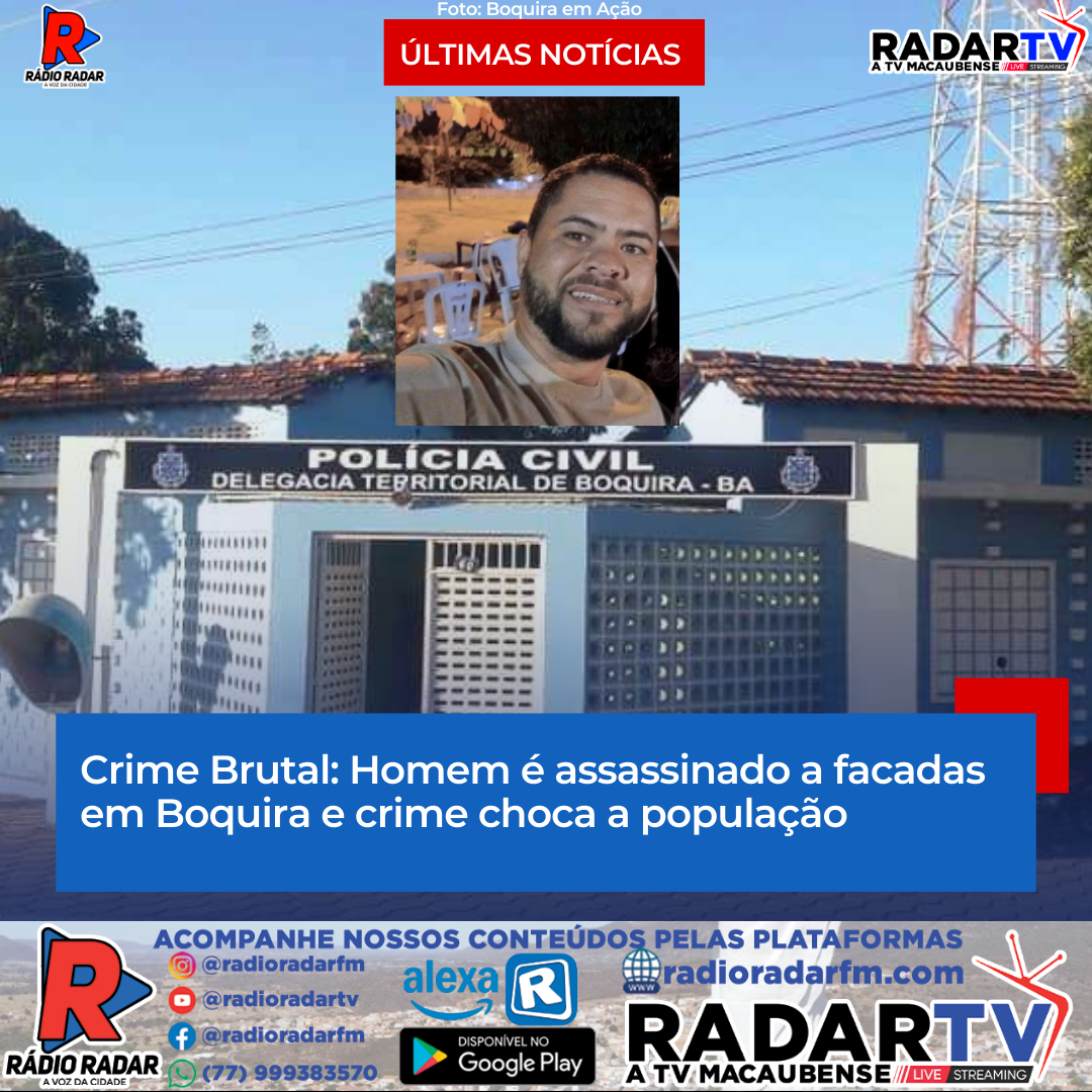 Crime Brutal: Homem é assassinado a facadas em Boquira e crime choca a população