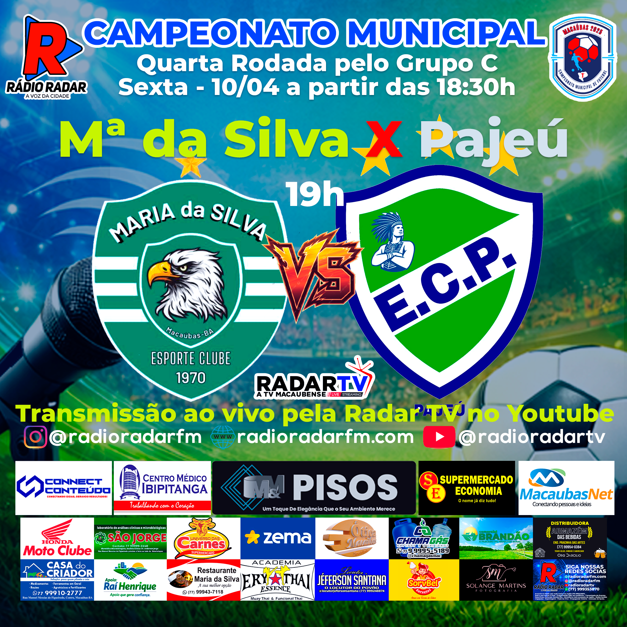 Clima de decisão abre a 4ª rodada do grupo C: Maria da Silva encara o Pajeú em jogo de tudo ou nada